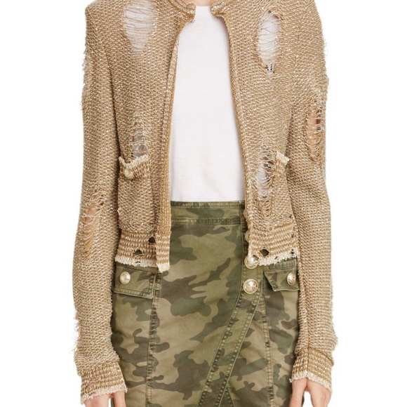 Authentic Balmain Distressed Sequin Embellished Cardigan - Picture 6 of 11